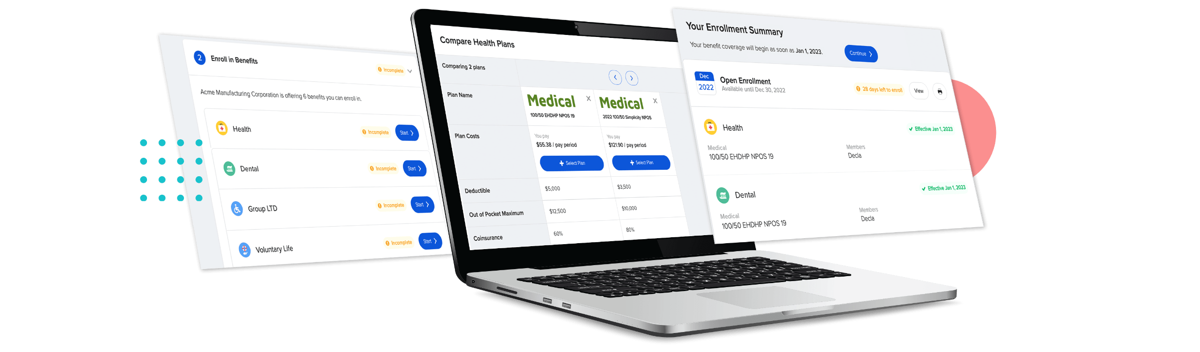 Benefits enrollment laptop
