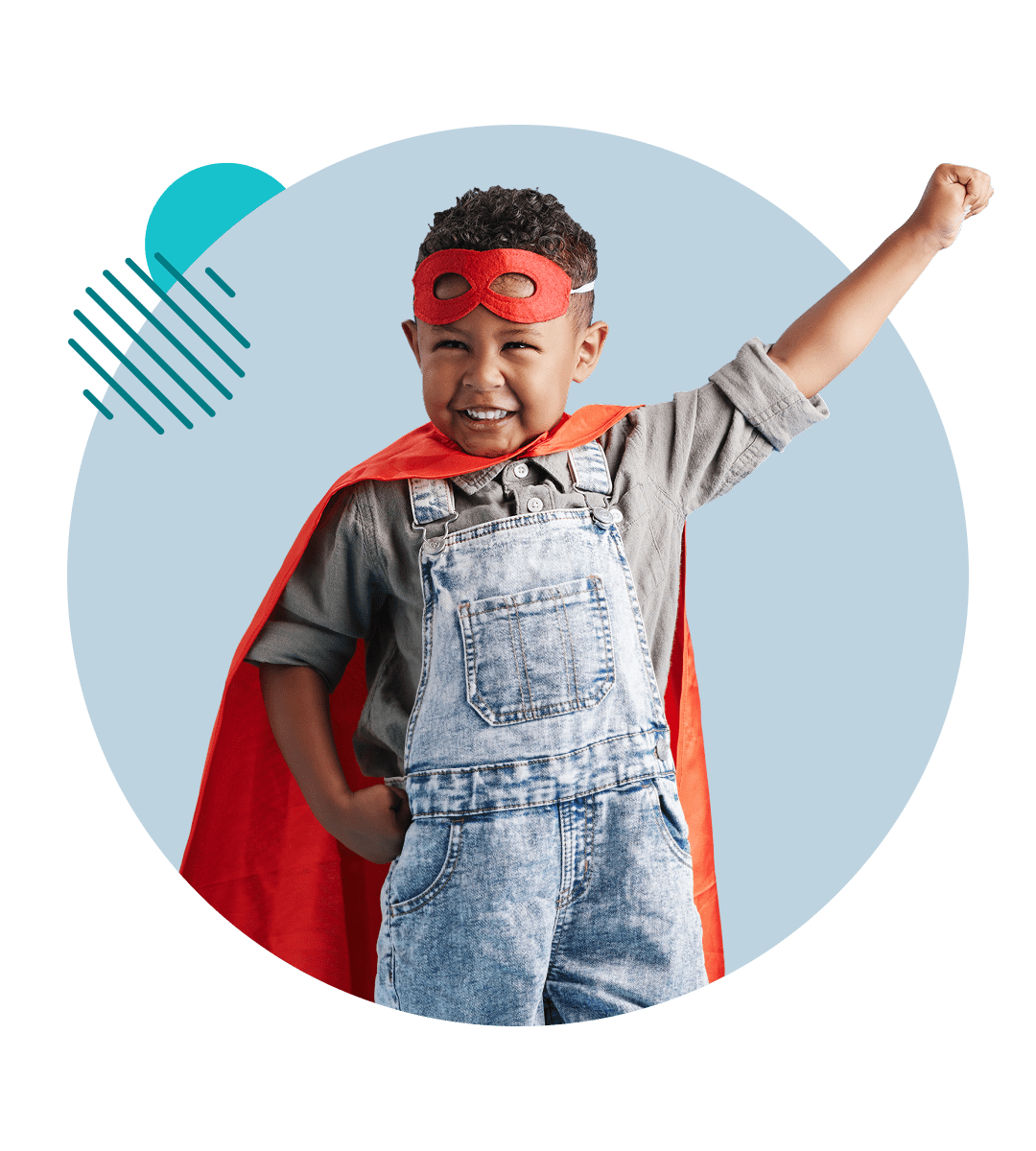 superhero child dreaming big