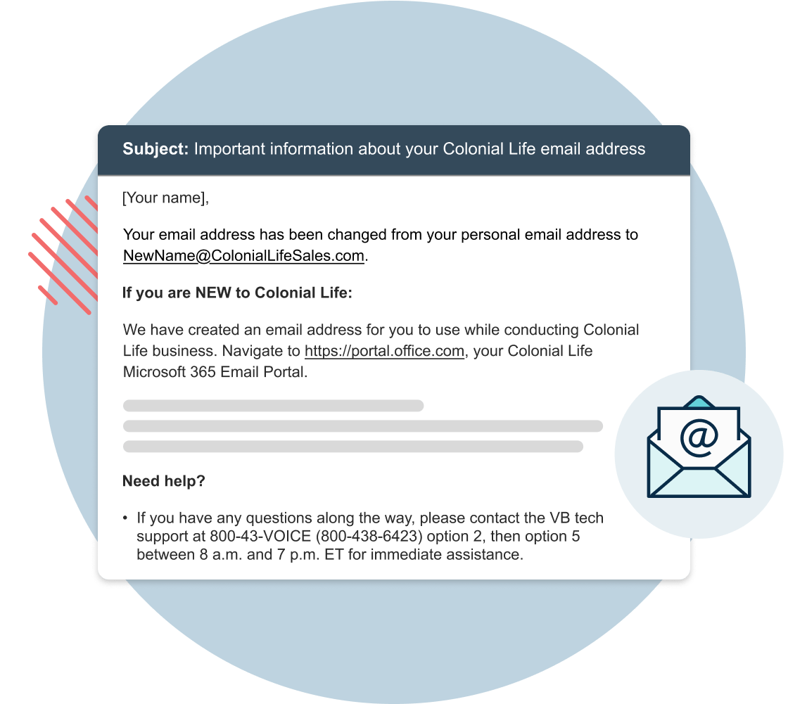 Welcome email preview