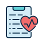 checklist with heart monitor icon